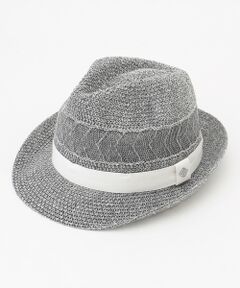 JOSEPH ABBOUD / ジョセフ アブード ハット | 【ウォッシャブル・バイカラー・紫外線対策】ウォッシャブルヘリンボーン ハット