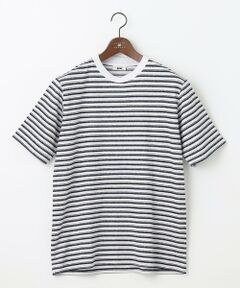 JOSEPH ABBOUD / ジョセフ アブード カットソー | 【リネン素材/清涼感/吸水速乾】リネン天竺ボーダー Ｔシャツ