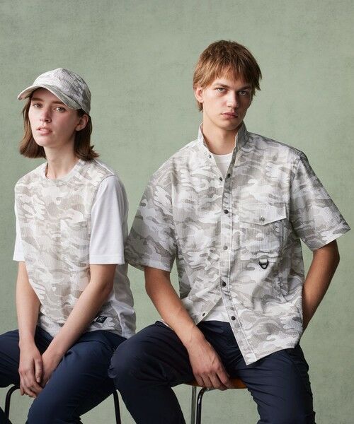 JOSEPH ABBOUD / ジョセフ アブード シャツ・ブラウス | 【軽量/ストレッチ】メッシュサッカーカモ アウトドア シャツ | 詳細5