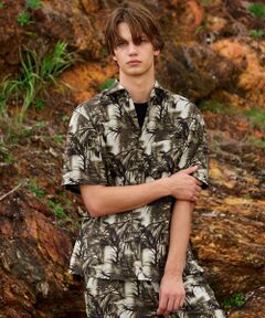 JOSEPH ABBOUD / ジョセフ アブード シャツ・ブラウス | 【イタリア素材/軽量/撥水/ストレッチ】X-WAVEヤシパターン シャツ