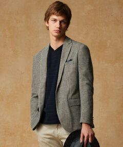 JOSEPH ABBOUD / ジョセフ アブード テーラードジャケット | 【イタリア素材/軽量/ストレッチ】サマーツィードジャージー千鳥プリント ジャケット