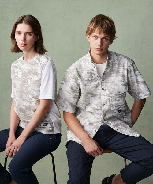 JOSEPH ABBOUD / ジョセフ アブード カットソー | 【軽量/ストレッチ】メッシュサッカーカモ アウトドア Tシャツ | 詳細1