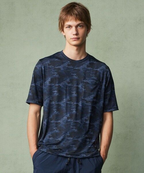 JOSEPH ABBOUD/ジョセフ アブード 【接触冷感】クールスキンガード Tシャツ ネイビー系5 L JOSEPH ABBOUD/ジョセフ アブード 【接触冷感】クールスキンガード Tシャツ ネイビー系5 L