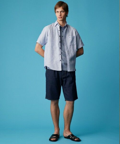 JOSEPH ABBOUD / ジョセフ アブード シャツ・ブラウス | 【麻100％・軽い・涼しい】 モイスチャーリネン半袖 シャツ | 詳細1