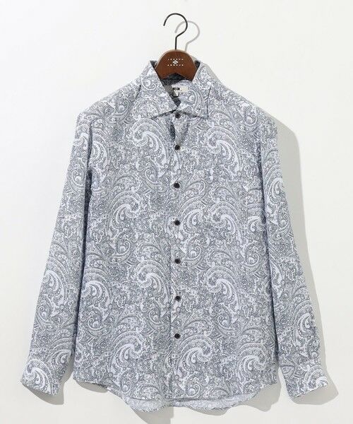 JOSEPH ABBOUD / ジョセフ アブード シャツ・ブラウス | 【キングサイズ・麻100％・軽い・涼しい】 モイスチャーリネンペイズリー シャツ | 詳細4
