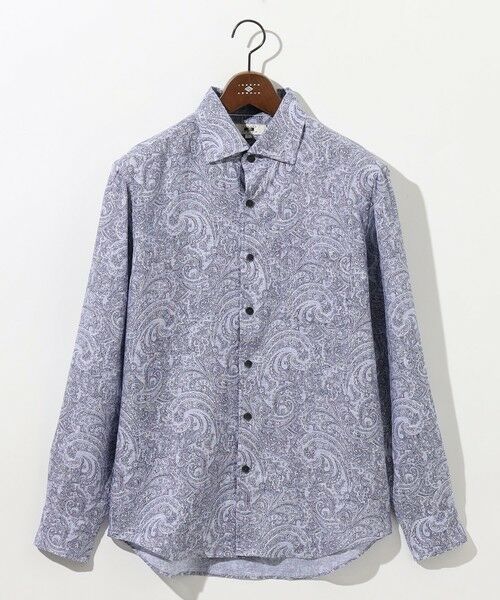 JOSEPH ABBOUD / ジョセフ アブード シャツ・ブラウス | 【キングサイズ・麻100％・軽い・涼しい】 モイスチャーリネンペイズリー シャツ | 詳細8