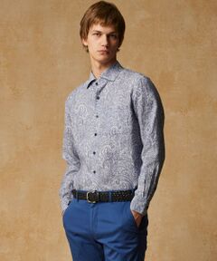 JOSEPH ABBOUD / ジョセフ アブード シャツ・ブラウス | 【麻100％・軽い・涼しい】 モイスチャーリネンペイズリー シャツ