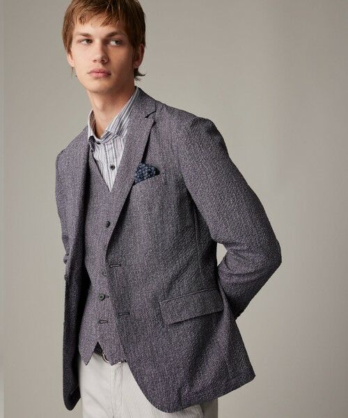 JOSEPH ABBOUD/ジョセフ アブード 【キングサイズ・ストレッチ・洗える・軽量・防しわ・速乾・エコ撥水】ライトウェーブジャケット グレー系 2L JOSEPH ABBOUD/ジョセフ アブード 【キングサイズ・ストレッチ・洗える・軽量・防しわ・速乾・エコ撥水】ライトウェーブジャケット グレー系 2L