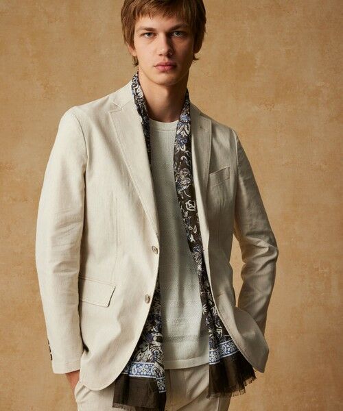 JOSEPH ABBOUD / ジョセフ アブード テーラードジャケット | 【清涼/ストレッチ】ストレッチリネンシャンブレー ジャケット | 詳細23