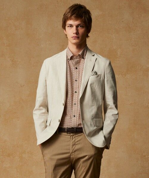 JOSEPH ABBOUD / ジョセフ アブード テーラードジャケット | 【清涼/ストレッチ】ストレッチリネンシャンブレー ジャケット | 詳細24
