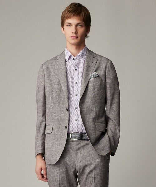 JOSEPH ABBOUD/ジョセフ アブード 【弱撥水/イージーケア/軽量/ストレッチ】クールピケ ジャケット グレー系 LL JOSEPH ABBOUD/ジョセフ アブード 【弱撥水/イージーケア/軽量/ストレッチ】クールピケ ジャケット グレー系 LL