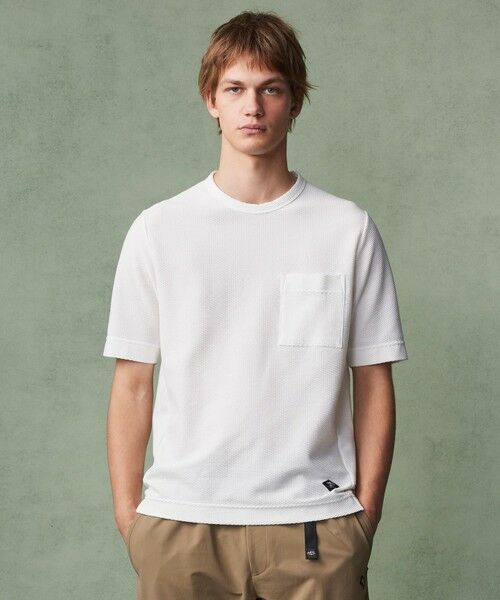 JOSEPH ABBOUD/ジョセフ アブード 【MADE IN JAPAN/吸水速乾】ダイヤモンドワッフル アウトドア Tシャツ ホワイト系 L JOSEPH ABBOUD/ジョセフ アブード 【MADE IN JAPAN/吸水速乾】ダイヤモンドワッフル アウトドア Tシャツ ホワイト系 L