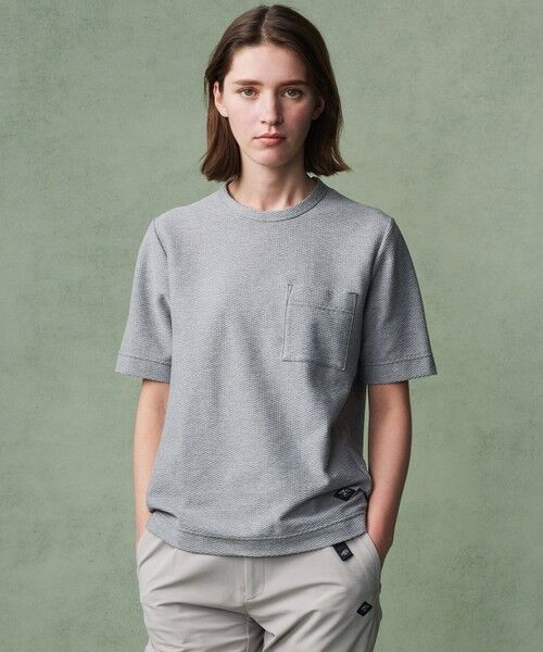 JOSEPH ABBOUD/ジョセフ アブード 【MADE IN JAPAN/吸水速乾】ダイヤモンドワッフル アウトドア Tシャツ ライトグレー系 M JOSEPH ABBOUD/ジョセフ アブード 【MADE IN JAPAN/吸水速乾】ダイヤモンドワッフル アウトドア Tシャツ ライトグレー系 M