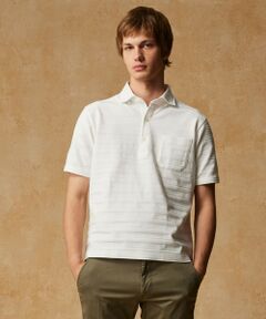 JOSEPH ABBOUD / ジョセフ アブード ポロシャツ | クールビズ【オーガニックコットン使用・日本素材】リンクスボーダー ポロシャツ