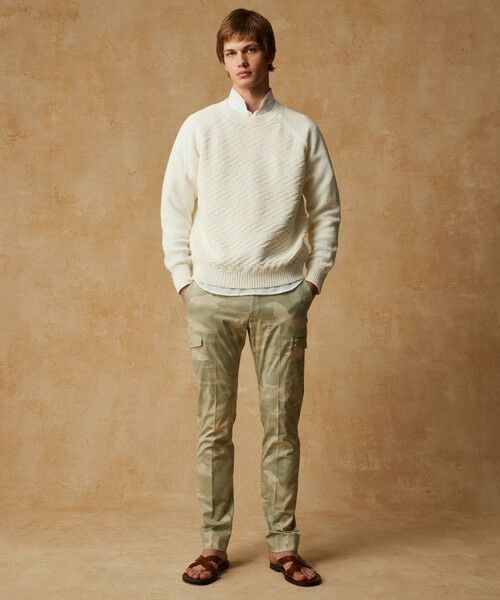 JOSEPH ABBOUD / ジョセフ アブード ニット・セーター | 【和紙使用エコ素材/日本素材/軽量/通気性/速乾性】和紙ムリネ ニット クルーネック ニット | 詳細1