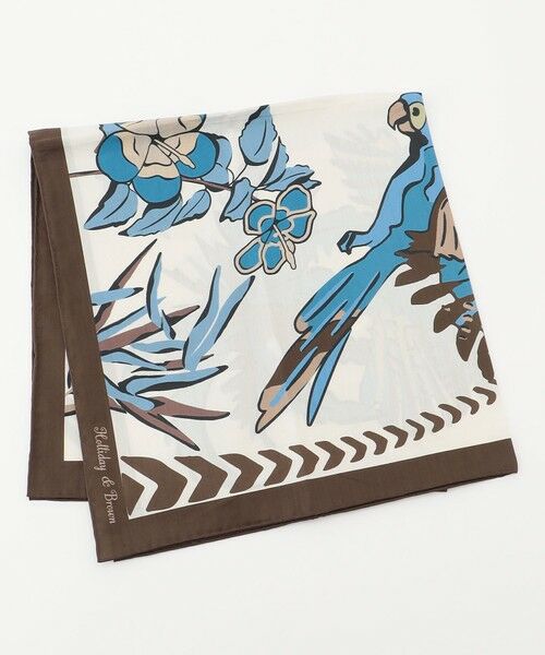 JOSEPH ABBOUD / ジョセフ アブード バンダナ・スカーフ | 【イタリア製・Holliday&Brown】バードグラフィックプリント スカーフ | 詳細1