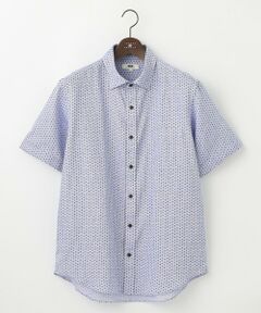 JOSEPH ABBOUD / ジョセフ アブード シャツ・ブラウス | 【キングサイズ・ビジネスシーンに最適・サステイナブル】ソアロンンシャンブレープリント 半袖 シャツ