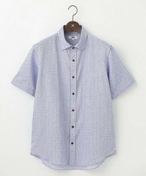 JOSEPH ABBOUD/ジョセフ アブード 【キングサイズ・ビジネスシーンに最適・サステイナブル】ソアロンンシャンブレープリント 半袖 シャツ ブルー系5 3L JOSEPH ABBOUD/ジョセフ アブード 【キングサイズ・ビジネスシーンに最適・サステイナブル】ソアロンンシャンブレープリント 半袖 シャツ ブルー系5 3L