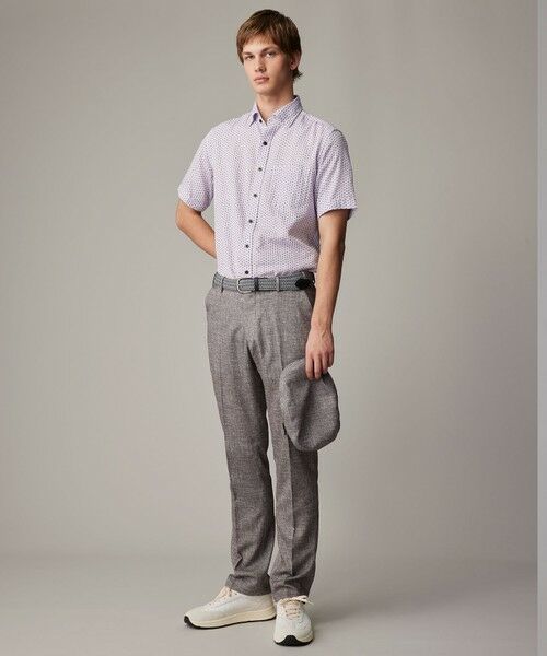 JOSEPH ABBOUD / ジョセフ アブード シャツ・ブラウス | 【キングサイズ・ビジネスシーンに最適・サステイナブル】ソアロンンシャンブレープリント 半袖 シャツ | 詳細10