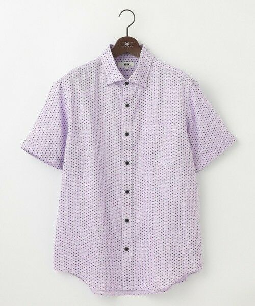 JOSEPH ABBOUD / ジョセフ アブード シャツ・ブラウス | 【キングサイズ・ビジネスシーンに最適・サステイナブル】ソアロンンシャンブレープリント 半袖 シャツ | 詳細12