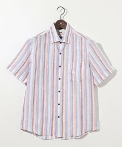 JOSEPH ABBOUD / ジョセフ アブード シャツ・ブラウス | 【キングサイズ・麻100％・軽い・涼しい】 モイスチャーリネンストライプシャツ