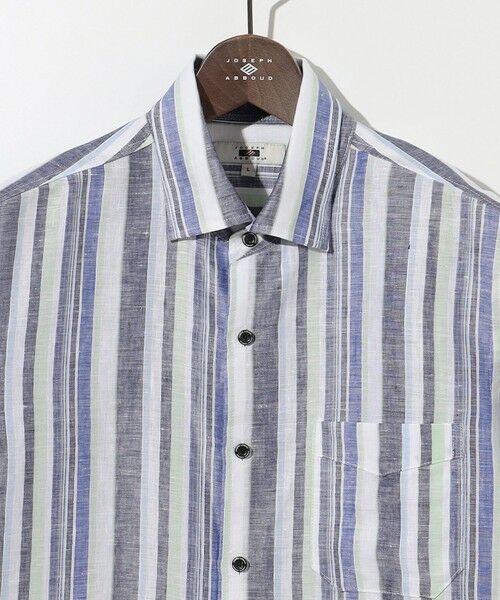 JOSEPH ABBOUD / ジョセフ アブード シャツ・ブラウス | 【キングサイズ・麻100％・軽い・涼しい】 モイスチャーリネンストライプシャツ | 詳細6