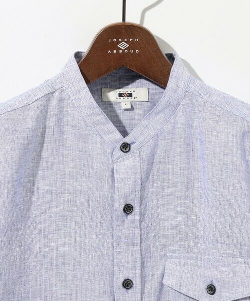 JOSEPH ABBOUD / ジョセフ アブード シャツ・ブラウス | 【キングサイズ・麻100％・軽い・涼しい】 モイスチャーリネンバンドカラーシャツ | 詳細9