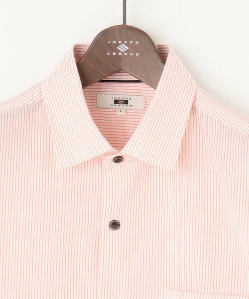JOSEPH ABBOUD / ジョセフ アブード シャツ・ブラウス | 【キングサイズ・サスティナブル・7分袖】コットンリヨセルリネンコードストライプ シャツ | 詳細6