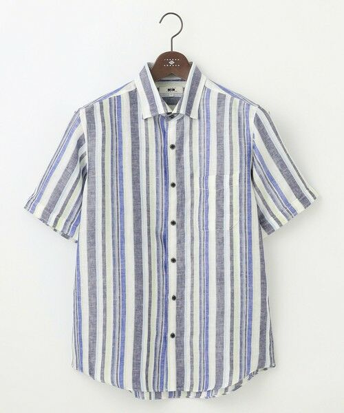 JOSEPH ABBOUD / ジョセフ アブード シャツ・ブラウス | 【麻100％・軽い・涼しい】 モイスチャーリネンストライプシャツ | 詳細3