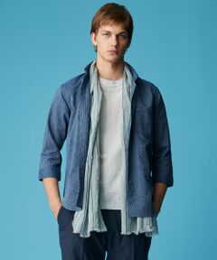 JOSEPH ABBOUD / ジョセフ アブード シャツ・ブラウス | 【サスティナブル・７分袖】コットンリヨセルリネンコードストライプ シャツ