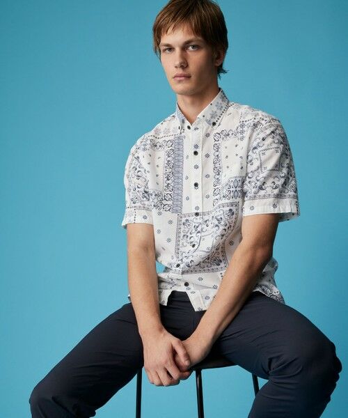 JOSEPH ABBOUD / ジョセフ アブード シャツ・ブラウス | 【サスティナブル素材】コットンリヨセルリネンバンダナプリント シャツ | 詳細1