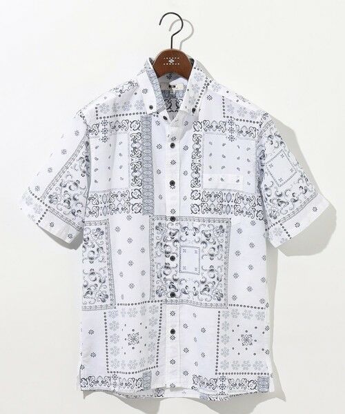 JOSEPH ABBOUD / ジョセフ アブード シャツ・ブラウス | 【サスティナブル素材】コットンリヨセルリネンバンダナプリント シャツ | 詳細5