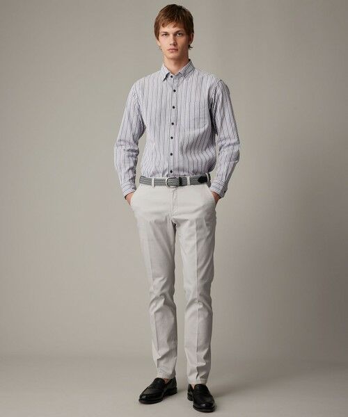 JOSEPH ABBOUD / ジョセフ アブード シャツ・ブラウス | 【キングサイズ・オーガニックコットン使用】 オーガニックコードストライプ シャツ | 詳細1