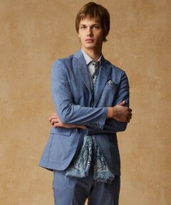 JOSEPH ABBOUD / ジョセフ アブード テーラードジャケット | 【キングサイズ・清涼/ストレッチ】ストレッチリネンシャンブレー ジャケット