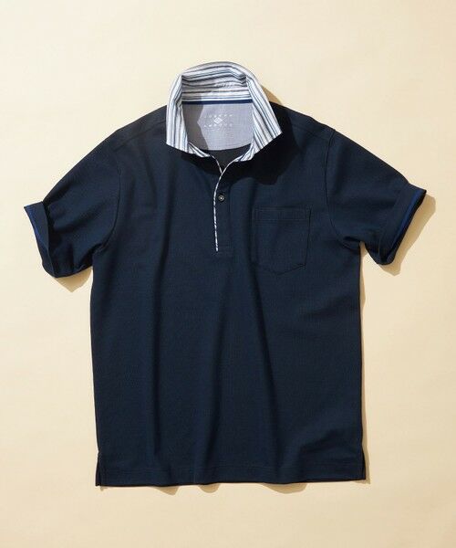 JOSEPH ABBOUD/ジョセフ アブード 【キングサイズ・愛されて20年!オーガニックコットン使用】ダディ ポロシャツ ネイビー系 4L JOSEPH ABBOUD/ジョセフ アブード 【キングサイズ・愛されて20年!オーガニックコットン使用】ダディ ポロシャツ ネイビー系 4L