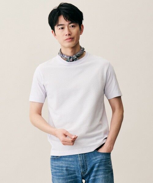 JOSEPH ABBOUD / ジョセフ アブード カットソー | 【キングサイズ・オーガニックコットン使用・日本製・26SS新色】JOEコットンサッカークルーネック Tシャツ | 詳細11