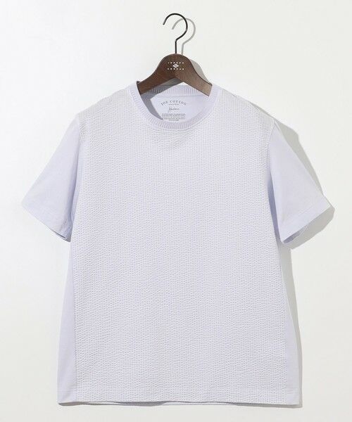 JOSEPH ABBOUD/ジョセフ アブード 【キングサイズ・オーガニックコットン使用・日本素材・日本縫製】JOEコットンサッカークルーネック Tシャツ ライラック系 5L JOSEPH ABBOUD/ジョセフ アブード 【キングサイズ・オーガニックコットン使用・日本素材・日本縫製】JOEコットンサッカークルーネック Tシャツ ライラック系 5L