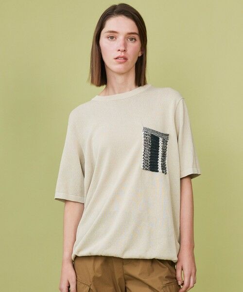 JOSEPH ABBOUD / ジョセフ アブード ニット・セーター | 【エコ素材・軽量・通気性・速乾性】ペーパーヤーンニット Ｔシャツ | 詳細6