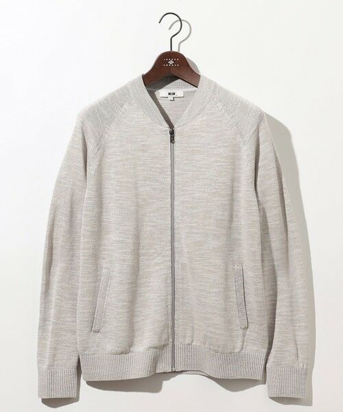 JOSEPH ABBOUD / ジョセフ アブード カーディガン・ボレロ | 【キングサイズ・イタリア糸使用/清涼感/軽い/洗える/サスティナブル】スラブギマ ニット  ジップ ブルゾン | 詳細4
