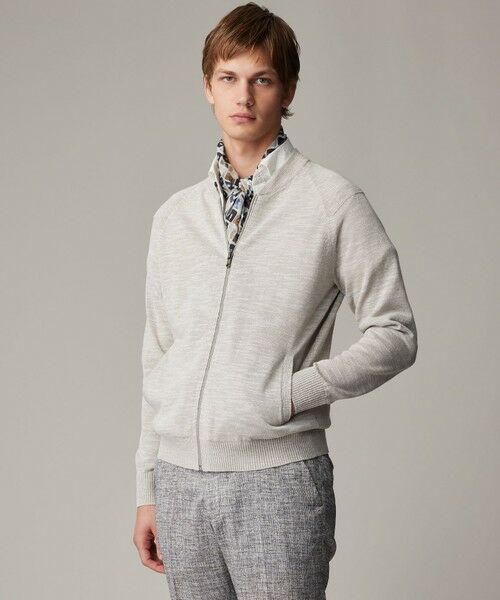 JOSEPH ABBOUD / ジョセフ アブード カーディガン・ボレロ | 【キングサイズ・イタリア糸使用/清涼感/軽い/洗える/サスティナブル】スラブギマ ニット  ジップ ブルゾン | 詳細2