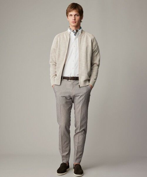 JOSEPH ABBOUD / ジョセフ アブード カーディガン・ボレロ | 【キングサイズ・イタリア糸使用/清涼感/軽い/洗える/サスティナブル】スラブギマ ニット  ジップ ブルゾン | 詳細7