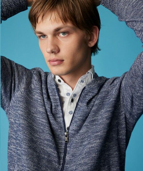 JOSEPH ABBOUD / ジョセフ アブード カーディガン・ボレロ | 【キングサイズ・イタリア糸使用/清涼感/軽い/洗える/サスティナブル】スラブギマ ニット  ジップ ブルゾン | 詳細16