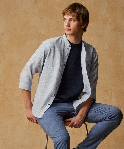 JOSEPH ABBOUD / ジョセフ アブード ニット・セーター | 【キングサイズ・エコ素材/軽量/通気性/速乾性】ペーパーヤーンニット Ｔシャツ | 詳細8