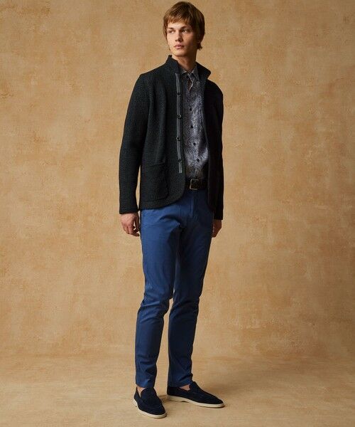 JOSEPH ABBOUD / ジョセフ アブード ニット・セーター | 【和紙使用エコ素材/日本素材/軽量/通気性/速乾性】和紙ムリネ ニット ジャケット | 詳細9