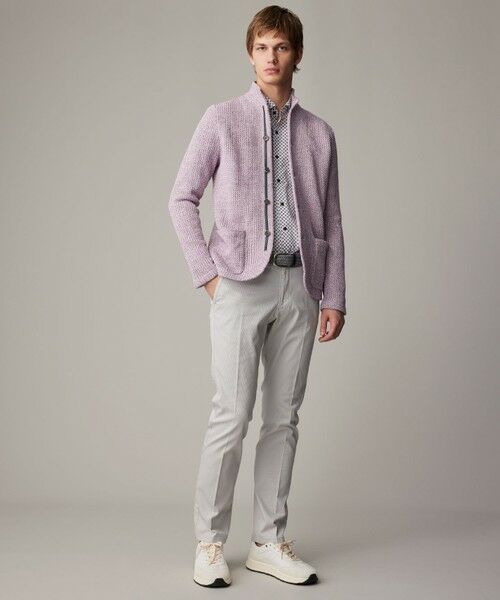 JOSEPH ABBOUD / ジョセフ アブード ニット・セーター | 【和紙使用エコ素材/日本素材/軽量/通気性/速乾性】和紙ムリネ ニット ジャケット | 詳細14