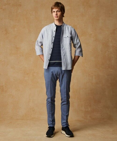 JOSEPH ABBOUD / ジョセフ アブード その他パンツ | 【ウエストも伸びる/清涼/ストレッチ】ストレッチリネンシャンブレーパンツ | 詳細3