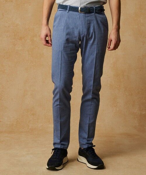 JOSEPH ABBOUD / ジョセフ アブード その他パンツ | 【ウエストも伸びる/清涼/ストレッチ】ストレッチリネンシャンブレーパンツ | 詳細5