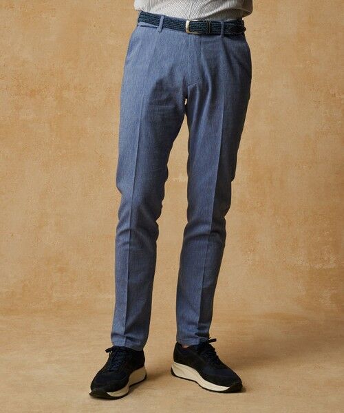 JOSEPH ABBOUD / ジョセフ アブード その他パンツ | 【ウエストも伸びる/清涼/ストレッチ】ストレッチリネンシャンブレーパンツ | 詳細6