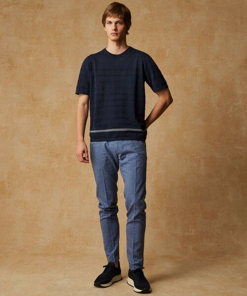 JOSEPH ABBOUD / ジョセフ アブード その他パンツ | 【ウエストも伸びる/清涼/ストレッチ】ストレッチリネンシャンブレーパンツ | 詳細2