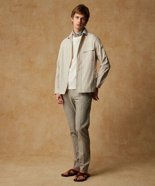 JOSEPH ABBOUD / ジョセフ アブード その他パンツ | 【ウエストも伸びる/清涼/ストレッチ】ストレッチリネンシャンブレーパンツ | 詳細20